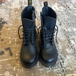 8-Eye Black Doc Martens Boots Size 10